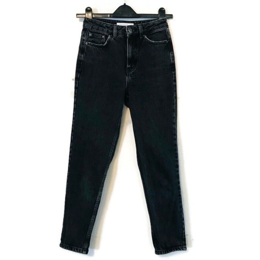 TopShop MOM Faded Black High Rise 100% cotton Jeans Women’s size 24 00